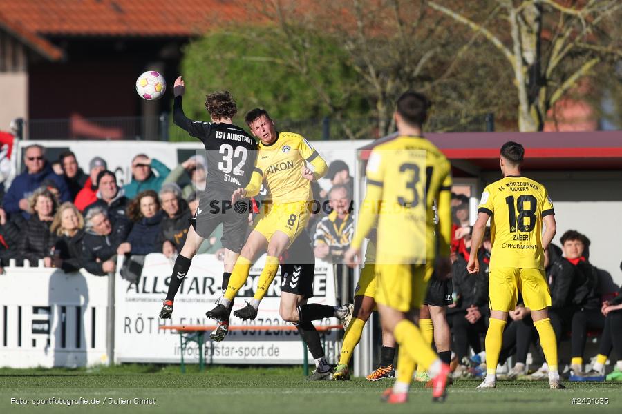 action, TSV Aubstadt, Sport, Regionalliga Bayern, Nachholspieltag, NGN Arena, Fussball, FWK, FC Würzburger Kickers, BFV, Aubstadt, April 2024, AUB, 02.04.2024 - Bild-ID: 2401635