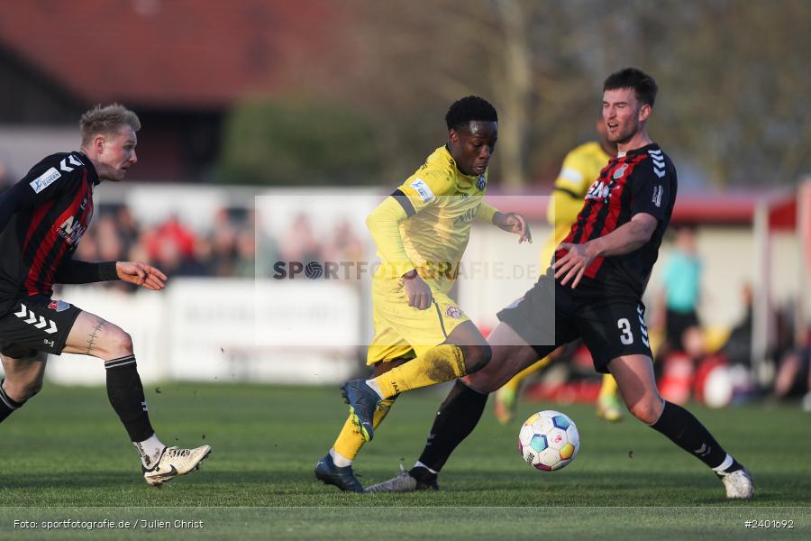 action, TSV Aubstadt, Sport, Regionalliga Bayern, Nachholspieltag, NGN Arena, Fussball, FWK, FC Würzburger Kickers, BFV, Aubstadt, April 2024, AUB, 02.04.2024 - Bild-ID: 2401692