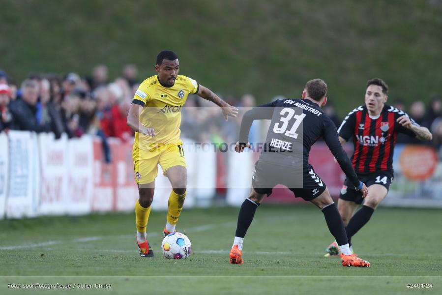 action, TSV Aubstadt, Sport, Regionalliga Bayern, Nachholspieltag, NGN Arena, Fussball, FWK, FC Würzburger Kickers, BFV, Aubstadt, April 2024, AUB, 02.04.2024 - Bild-ID: 2401724