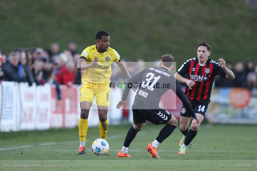 action, TSV Aubstadt, Sport, Regionalliga Bayern, Nachholspieltag, NGN Arena, Fussball, FWK, FC Würzburger Kickers, BFV, Aubstadt, April 2024, AUB, 02.04.2024 - Bild-ID: 2401725