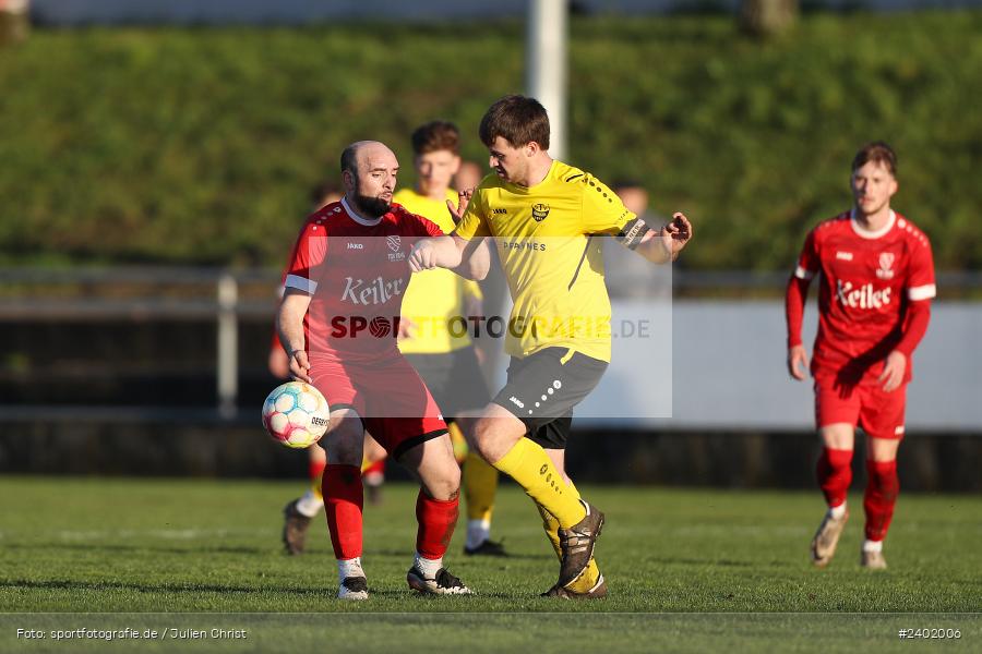 Sportgelände, Eisingen, 04.04.2024, sport, action, BFV, Fussball, April 2024, 26. Spieltag, Bezirksliga Unterfranken West, LOH, EIS, TSV Lohr, TSV Eisingen - Bild-ID: 2402006 Sportgelände, Eisingen, 04.04.2024, sport, action, BFV, Fussball, April 2024, 26. Spieltag, Bezirksliga Unterfranken West, LOH, EIS, TSV Lohr, TSV Eisingen - Bild-ID: 2402006