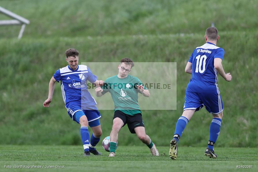 Sportgelände, Duttenbrunn, 05.04.2024, sport, action, BFV, Fussball, April 2024, 24. Spieltag, Kreisliga Würzburg Gr. 2, FCT, DUT, FC Thüngen, TSV Duttenbrunn - Bild-ID: 2402087