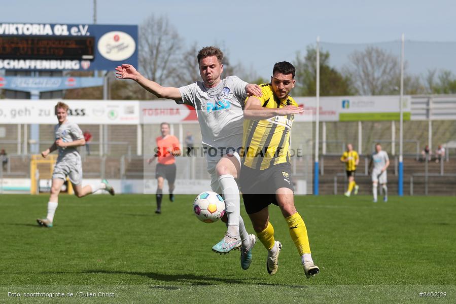 Stadion am Schönbusch, Aschaffenburg, 06.04.2024, sport, action, BFV, Fussball, April 2024, 28. Spieltag, Regionalliga Bayern, DJK, SVA, DJK Vilzing, SV Viktoria Aschaffenburg - Bild-ID: 2402129