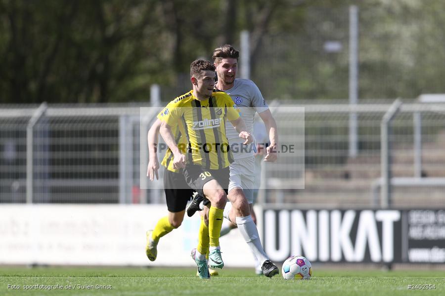 Stadion am Schönbusch, Aschaffenburg, 06.04.2024, sport, action, BFV, Fussball, April 2024, 28. Spieltag, Regionalliga Bayern, DJK, SVA, DJK Vilzing, SV Viktoria Aschaffenburg - Bild-ID: 2402354