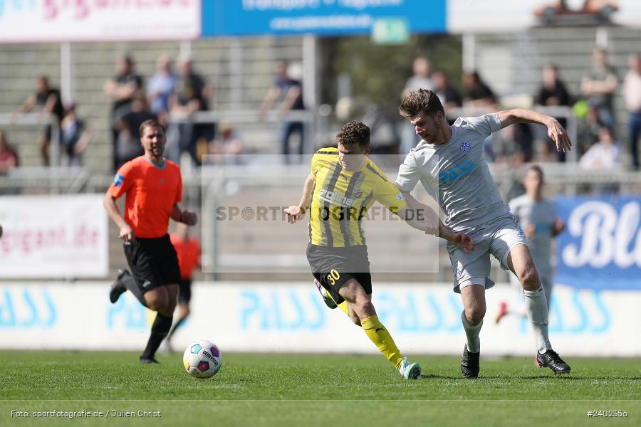 Stadion am Schönbusch, Aschaffenburg, 06.04.2024, sport, action, BFV, Fussball, April 2024, 28. Spieltag, Regionalliga Bayern, DJK, SVA, DJK Vilzing, SV Viktoria Aschaffenburg - Bild-ID: 2402356