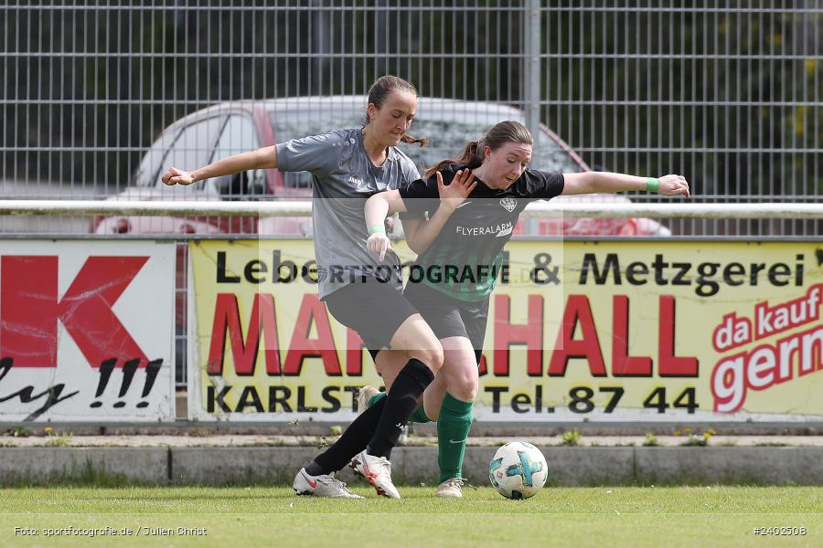Sportgelände, Karlstadt, 07.04.2024, sport, action, BFV, Fussball, April 2024, 10. Spieltag, Frauezn BZL 01, TSV, FVK, TSV Prosselsheim, FV Karlstadt - Bild-ID: 2402508 Sportgelände, Karlstadt, 07.04.2024, sport, action, BFV, Fussball, April 2024, 10. Spieltag, Frauezn BZL 01, TSV, FVK, TSV Prosselsheim, FV Karlstadt - Bild-ID: 2402508
