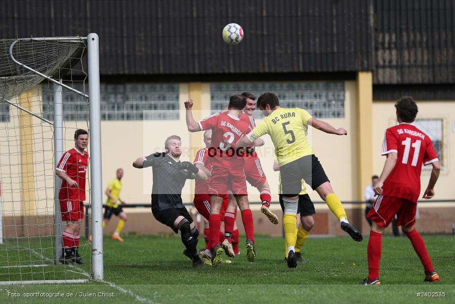 Sportgelände, Karsbach, 07.04.2024, sport, action, BFV, Fussball, April 2024, 20. Spieltag, Kreisklasse Würzburg Gr. 3, BSC, FCK, BSC Aura, (SG) FC Karsbach - Bild-ID: 2402535