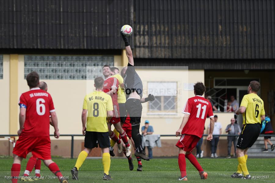 Sportgelände, Karsbach, 07.04.2024, sport, action, BFV, Fussball, April 2024, 20. Spieltag, Kreisklasse Würzburg Gr. 3, BSC, FCK, BSC Aura, (SG) FC Karsbach - Bild-ID: 2402537