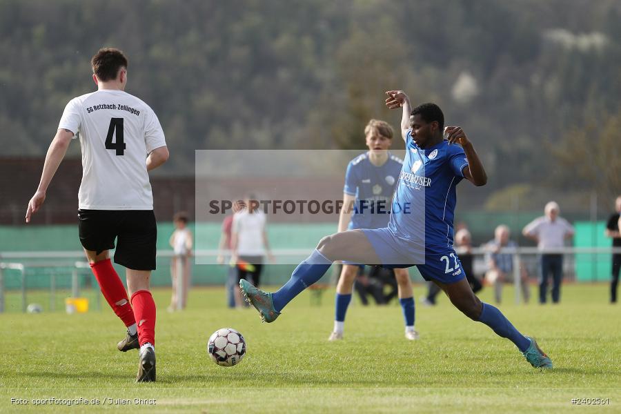 Sportgelände, Retzbach, 07.04.2024, sport, action, BFV, Fussball, April 2024, 24. Spieltag, Kreisliga Würzburg Gr. 2, WFV, SGR, Würzburger FV 04 II, SG Retzbach-Zellingen - Bild-ID: 2402561