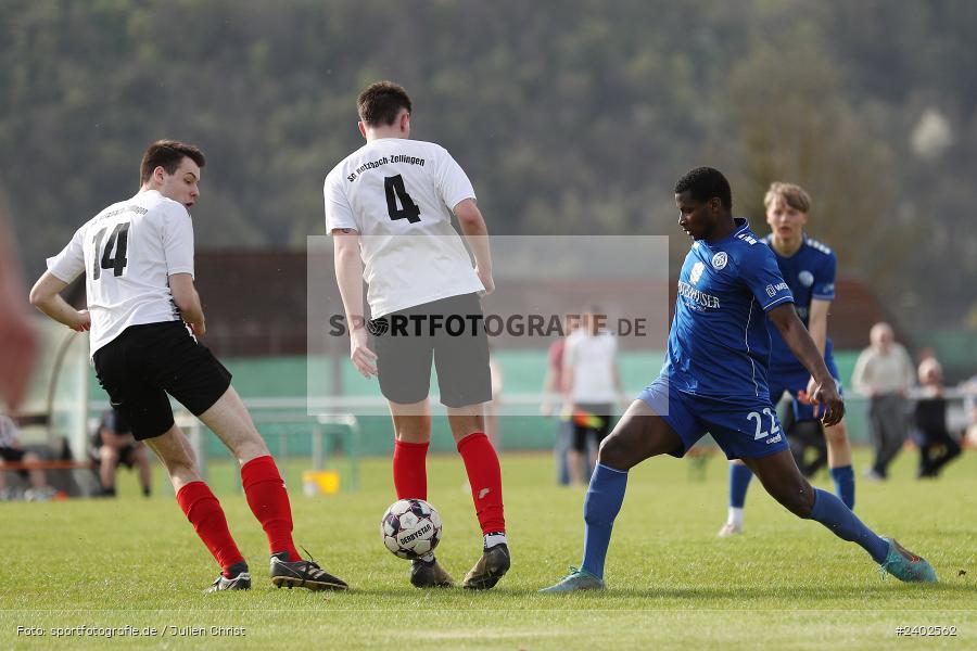Sportgelände, Retzbach, 07.04.2024, sport, action, BFV, Fussball, April 2024, 24. Spieltag, Kreisliga Würzburg Gr. 2, WFV, SGR, Würzburger FV 04 II, SG Retzbach-Zellingen - Bild-ID: 2402562