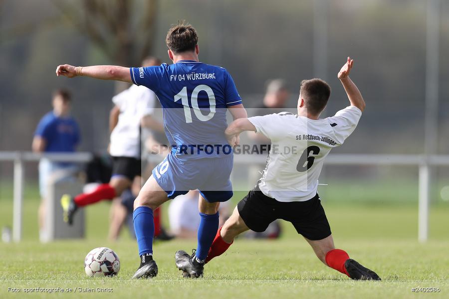 Sportgelände, Retzbach, 07.04.2024, sport, action, BFV, Fussball, April 2024, 24. Spieltag, Kreisliga Würzburg Gr. 2, WFV, SGR, Würzburger FV 04 II, SG Retzbach-Zellingen - Bild-ID: 2402586