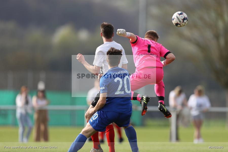 Sportgelände, Retzbach, 07.04.2024, sport, action, BFV, Fussball, April 2024, 24. Spieltag, Kreisliga Würzburg Gr. 2, WFV, SGR, Würzburger FV 04 II, SG Retzbach-Zellingen - Bild-ID: 2402680