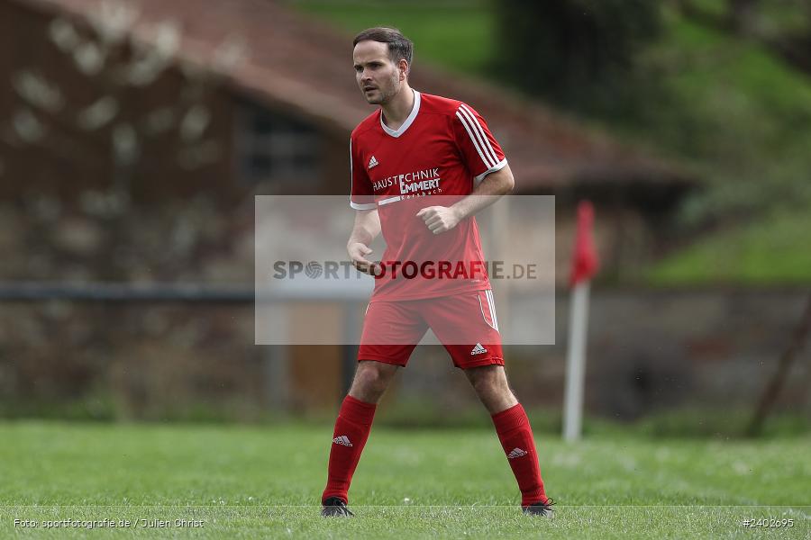 Sportgelände, Karsbach, 07.04.2024, sport, action, BFV, Fussball, April 2024, 20. Spieltag, Kreisklasse Würzburg Gr. 3, BSC, FCK, BSC Aura, (SG) FC Karsbach - Bild-ID: 2402695