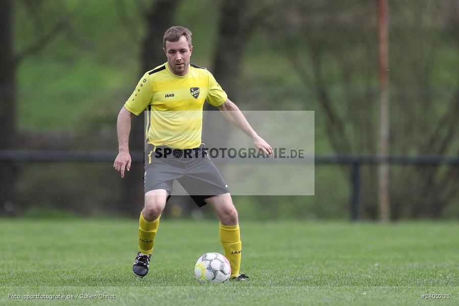 Sportgelände, Karsbach, 07.04.2024, sport, action, BFV, Fussball, April 2024, 20. Spieltag, Kreisklasse Würzburg Gr. 3, BSC, FCK, BSC Aura, (SG) FC Karsbach - Bild-ID: 2402703