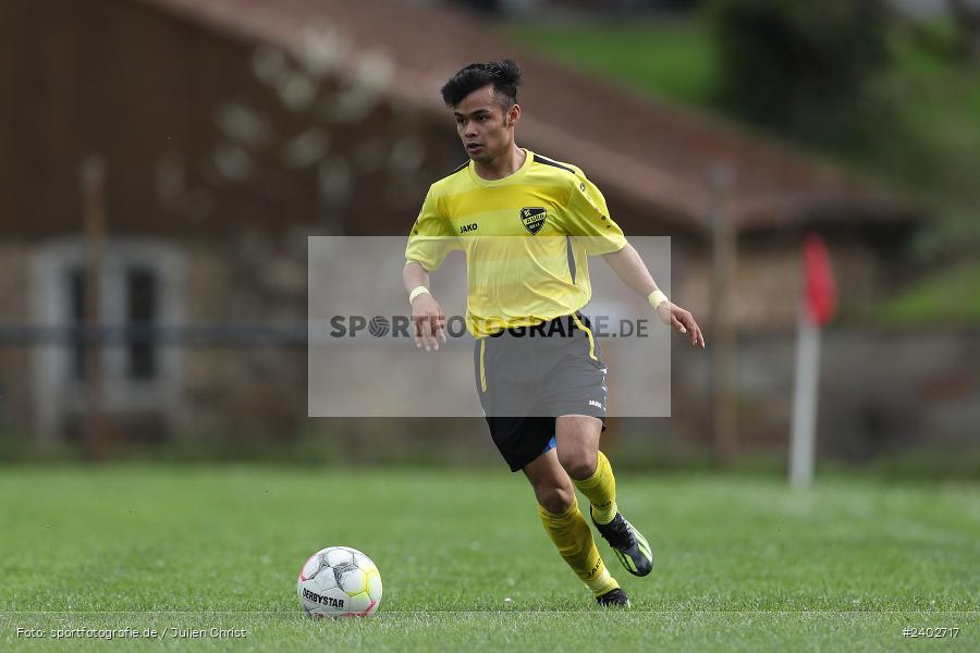 Sportgelände, Karsbach, 07.04.2024, sport, action, BFV, Fussball, April 2024, 20. Spieltag, Kreisklasse Würzburg Gr. 3, BSC, FCK, BSC Aura, (SG) FC Karsbach - Bild-ID: 2402717