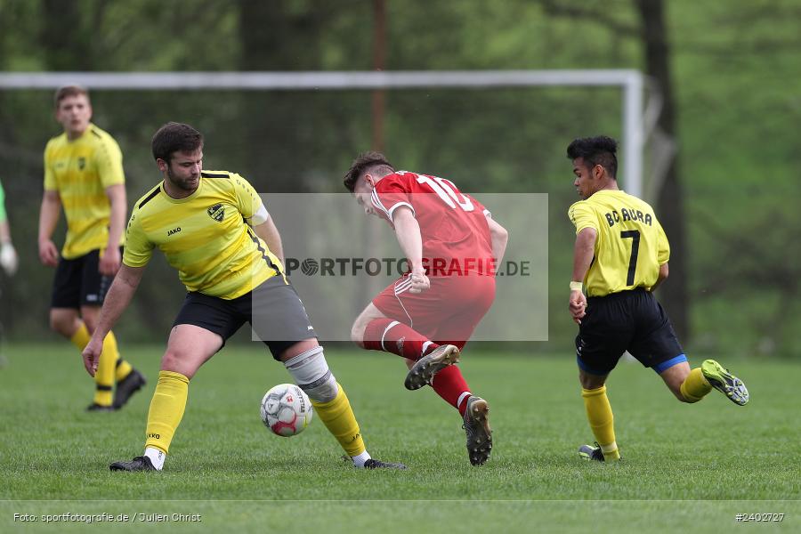 Sportgelände, Karsbach, 07.04.2024, sport, action, BFV, Fussball, April 2024, 20. Spieltag, Kreisklasse Würzburg Gr. 3, BSC, FCK, BSC Aura, (SG) FC Karsbach - Bild-ID: 2402727