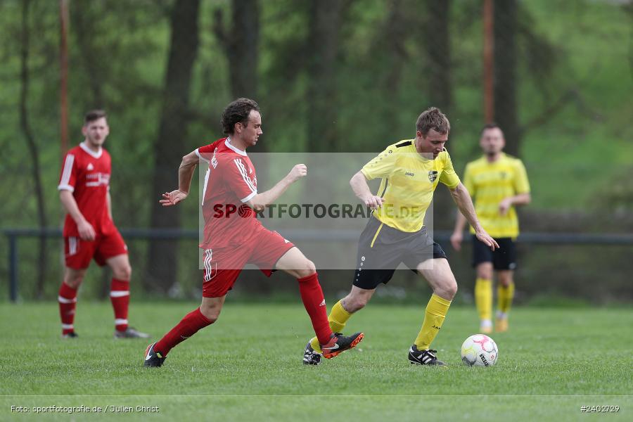 Sportgelände, Karsbach, 07.04.2024, sport, action, BFV, Fussball, April 2024, 20. Spieltag, Kreisklasse Würzburg Gr. 3, BSC, FCK, BSC Aura, (SG) FC Karsbach - Bild-ID: 2402729