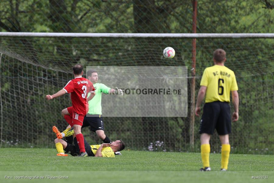 Sportgelände, Karsbach, 07.04.2024, sport, action, BFV, Fussball, April 2024, 20. Spieltag, Kreisklasse Würzburg Gr. 3, BSC, FCK, BSC Aura, (SG) FC Karsbach - Bild-ID: 2402737