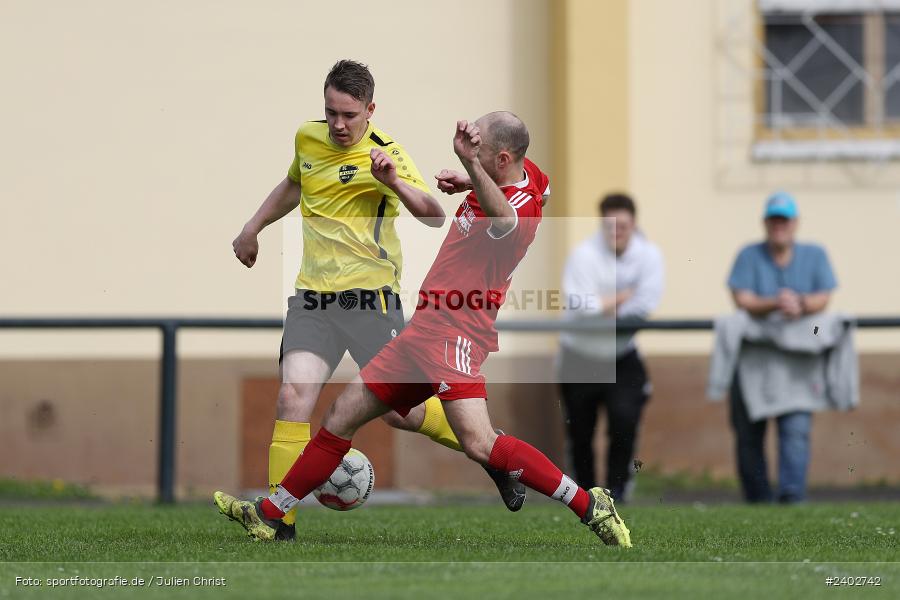 Sportgelände, Karsbach, 07.04.2024, sport, action, BFV, Fussball, April 2024, 20. Spieltag, Kreisklasse Würzburg Gr. 3, BSC, FCK, BSC Aura, (SG) FC Karsbach - Bild-ID: 2402742