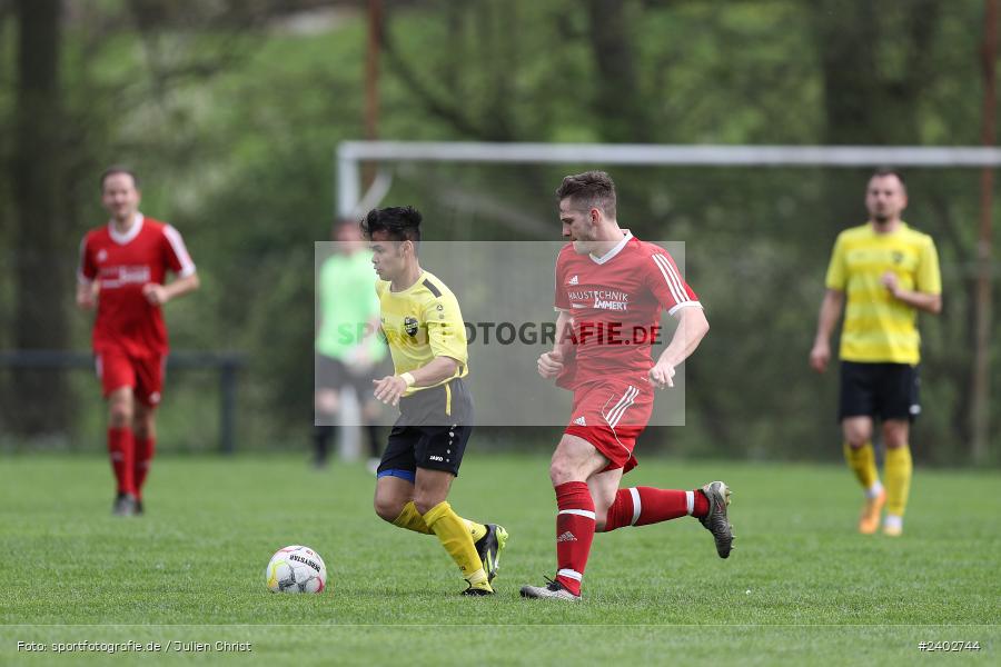 Sportgelände, Karsbach, 07.04.2024, sport, action, BFV, Fussball, April 2024, 20. Spieltag, Kreisklasse Würzburg Gr. 3, BSC, FCK, BSC Aura, (SG) FC Karsbach - Bild-ID: 2402744