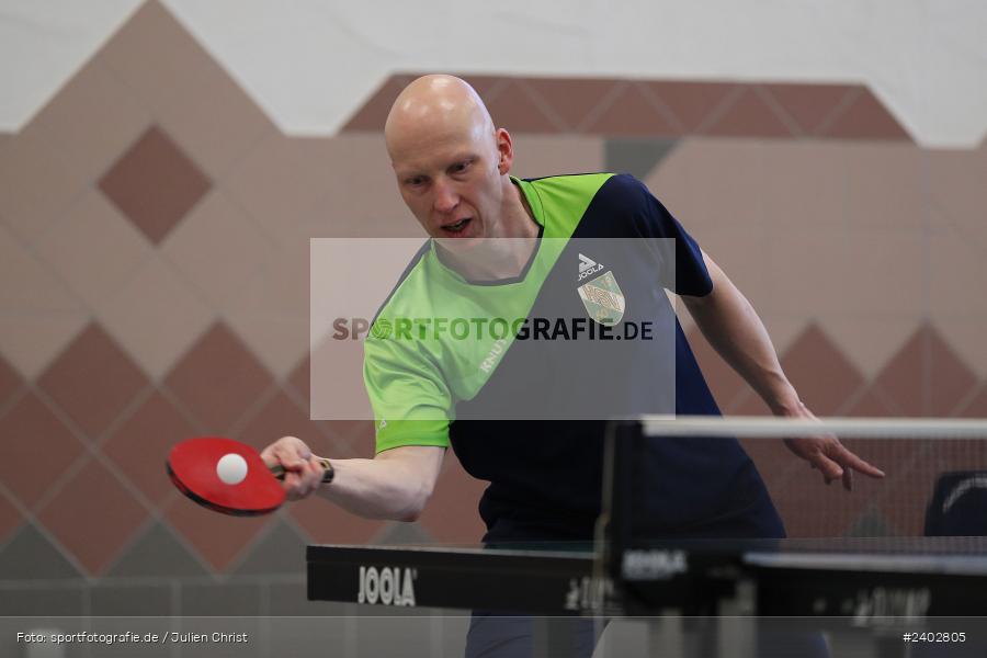 Turnhalle, Steinfeld-Hausen, 13.04.2024, sport, action, Bayerischer TTV, April 2024, Herren Bezirksklasse A Gr. 3 Main-Spessart, Tischtennis, RV Viktoria Wombach III, SV Hausen-Rohrbach - Bild-ID: 2402805 Turnhalle, Steinfeld-Hausen, 13.04.2024, sport, action, Bayerischer TTV, April 2024, Herren Bezirksklasse A Gr. 3 Main-Spessart, Tischtennis, RV Viktoria Wombach III, SV Hausen-Rohrbach - Bild-ID: 2402805