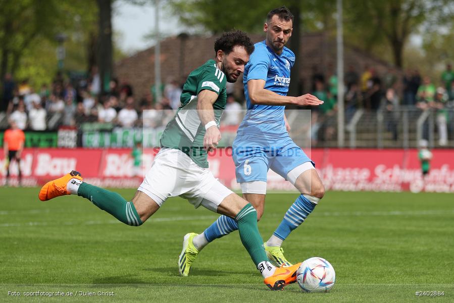 Sachs-Stadion, Schweinfurt, 13.04.2024, sport, action, BFV, Fussball, April 2024, 29. Spieltag, Regionalliga Bayern, FVI, FCS, FV Illertissen, 1. FC Schweinfurt 1905 - Bild-ID: 2402884