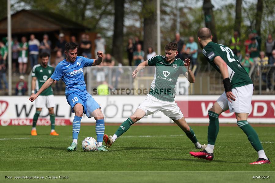 Sachs-Stadion, Schweinfurt, 13.04.2024, sport, action, BFV, Fussball, April 2024, 29. Spieltag, Regionalliga Bayern, FVI, FCS, FV Illertissen, 1. FC Schweinfurt 1905 - Bild-ID: 2402901