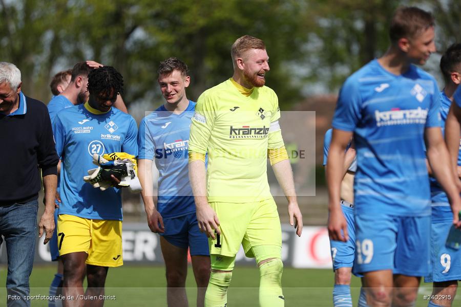 Sachs-Stadion, Schweinfurt, 13.04.2024, sport, action, BFV, Fussball, April 2024, 29. Spieltag, Regionalliga Bayern, FVI, FCS, FV Illertissen, 1. FC Schweinfurt 1905 - Bild-ID: 2402915