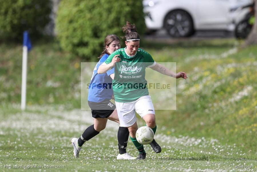 Sportgelände, Adelsberg, 13.04.2024, sport, action, BFV, Fussball, April 2024, 11. Spieltag, Frauen BOL, DJK, FCK, DJK Schweinfurt, FC Karsbach - Bild-ID: 2403248