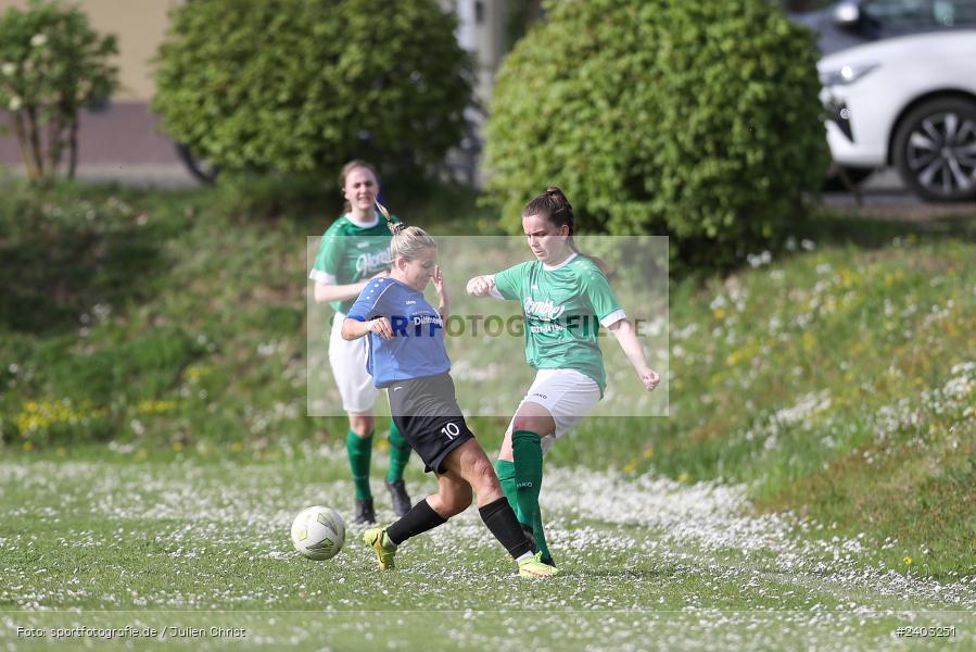 Sportgelände, Adelsberg, 13.04.2024, sport, action, BFV, Fussball, April 2024, 11. Spieltag, Frauen BOL, DJK, FCK, DJK Schweinfurt, FC Karsbach - Bild-ID: 2403251