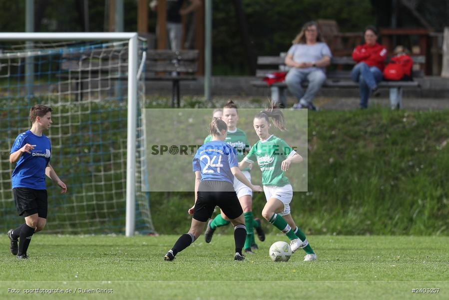 Sportgelände, Adelsberg, 13.04.2024, sport, action, BFV, Fussball, April 2024, 11. Spieltag, Frauen BOL, DJK, FCK, DJK Schweinfurt, FC Karsbach - Bild-ID: 2403257