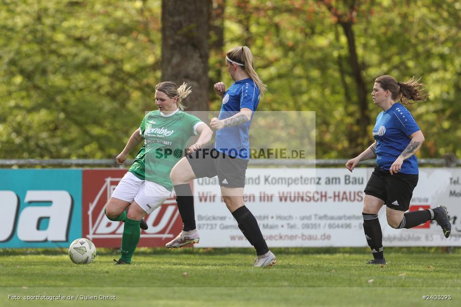 Sportgelände, Adelsberg, 13.04.2024, sport, action, BFV, Fussball, April 2024, 11. Spieltag, Frauen BOL, DJK, FCK, DJK Schweinfurt, FC Karsbach - Bild-ID: 2403293