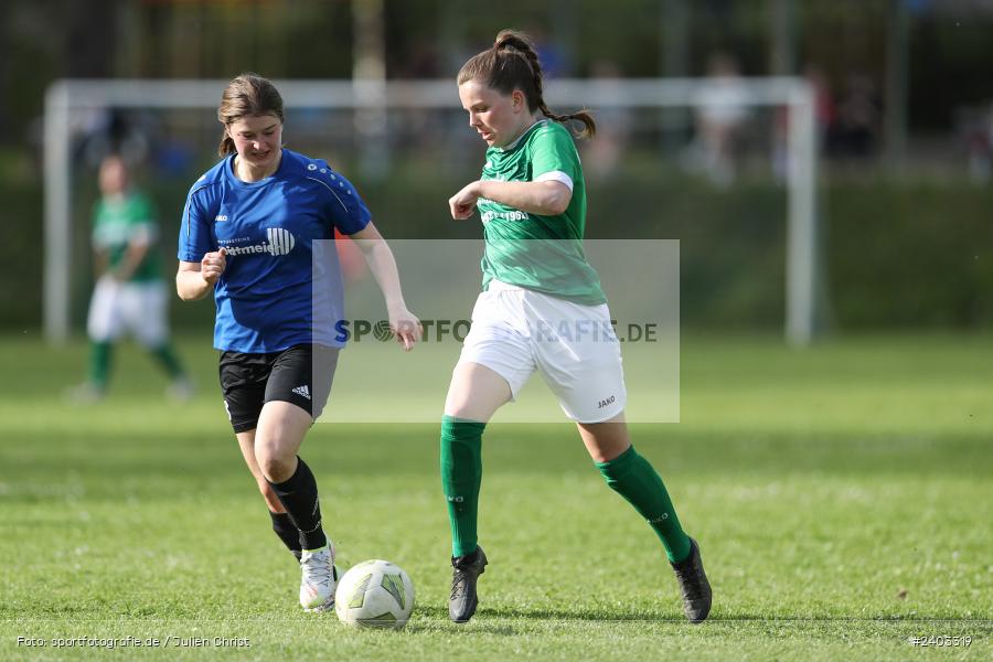 Sportgelände, Adelsberg, 13.04.2024, sport, action, BFV, Fussball, April 2024, 11. Spieltag, Frauen BOL, DJK, FCK, DJK Schweinfurt, FC Karsbach - Bild-ID: 2403319 Sportgelände, Adelsberg, 13.04.2024, sport, action, BFV, Fussball, April 2024, 11. Spieltag, Frauen BOL, DJK, FCK, DJK Schweinfurt, FC Karsbach - Bild-ID: 2403319