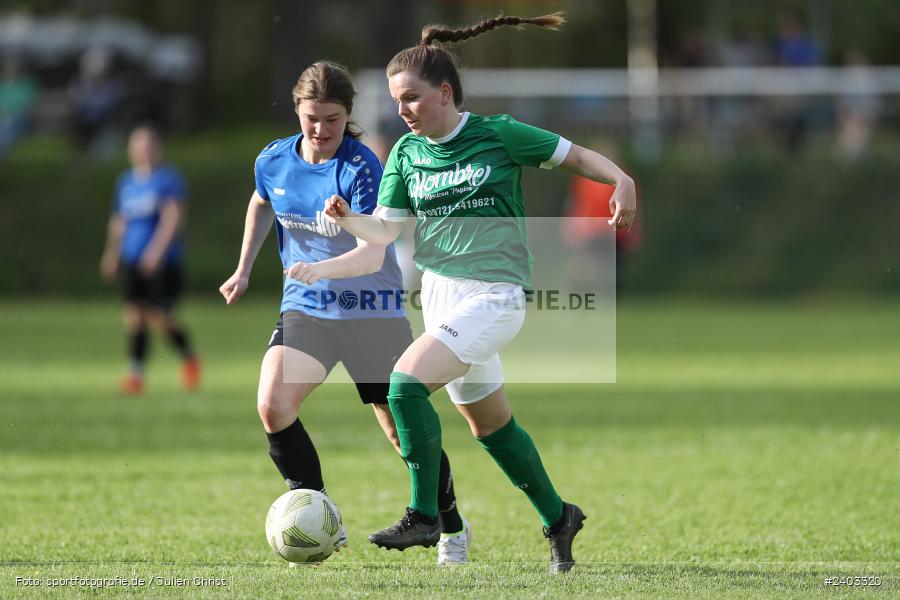 Sportgelände, Adelsberg, 13.04.2024, sport, action, BFV, Fussball, April 2024, 11. Spieltag, Frauen BOL, DJK, FCK, DJK Schweinfurt, FC Karsbach - Bild-ID: 2403320 Sportgelände, Adelsberg, 13.04.2024, sport, action, BFV, Fussball, April 2024, 11. Spieltag, Frauen BOL, DJK, FCK, DJK Schweinfurt, FC Karsbach - Bild-ID: 2403320