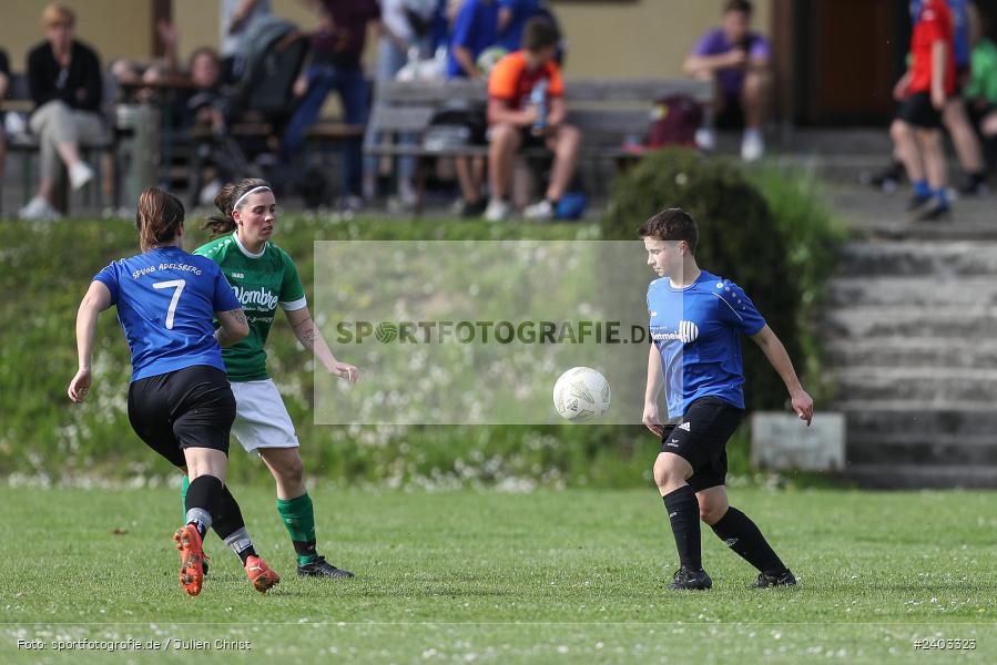Sportgelände, Adelsberg, 13.04.2024, sport, action, BFV, Fussball, April 2024, 11. Spieltag, Frauen BOL, DJK, FCK, DJK Schweinfurt, FC Karsbach - Bild-ID: 2403323