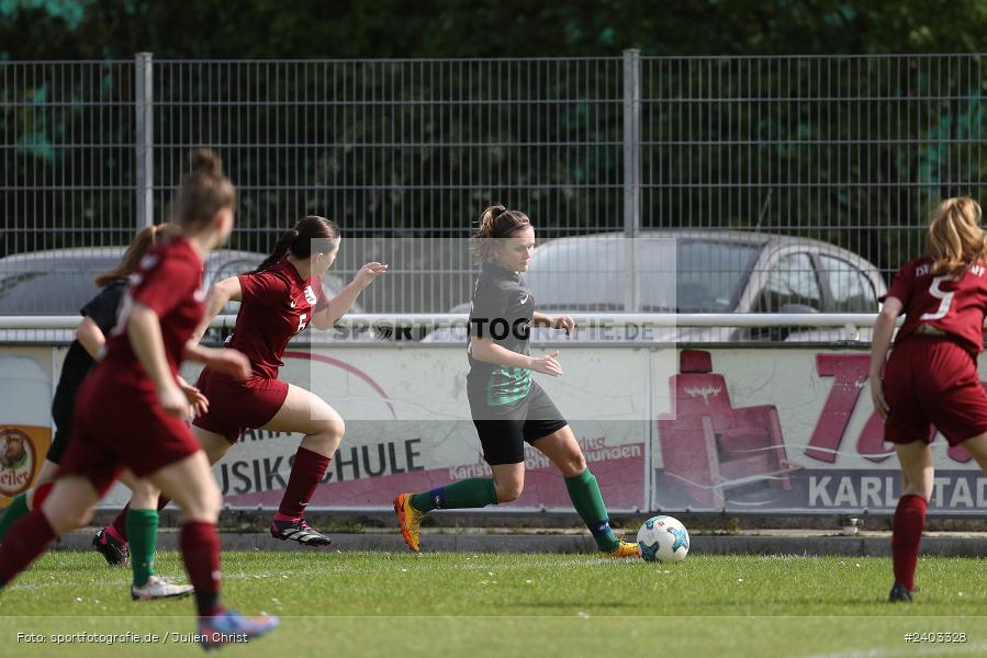 Sportgelände, Karlstadt, 14.04.2024, sport, action, BFV, Fussball, April 2024, 11. Spieltag, Bezirksliga Frauen 01, TSV, FVK, TSV Mainaschaff, FV Karlstadt - Bild-ID: 2403328