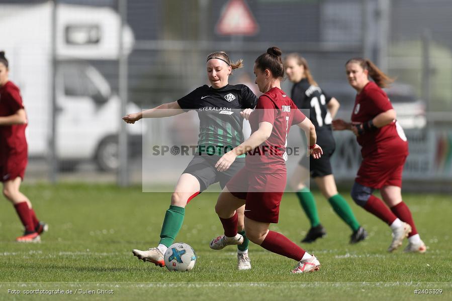 Sportgelände, Karlstadt, 14.04.2024, sport, action, BFV, Fussball, April 2024, 11. Spieltag, Bezirksliga Frauen 01, TSV, FVK, TSV Mainaschaff, FV Karlstadt - Bild-ID: 2403329 Sportgelände, Karlstadt, 14.04.2024, sport, action, BFV, Fussball, April 2024, 11. Spieltag, Bezirksliga Frauen 01, TSV, FVK, TSV Mainaschaff, FV Karlstadt - Bild-ID: 2403329