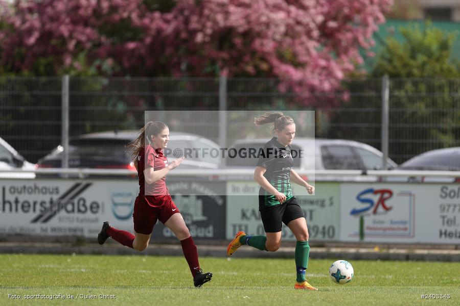 Sportgelände, Karlstadt, 14.04.2024, sport, action, BFV, Fussball, April 2024, 11. Spieltag, Bezirksliga Frauen 01, TSV, FVK, TSV Mainaschaff, FV Karlstadt - Bild-ID: 2403343 Sportgelände, Karlstadt, 14.04.2024, sport, action, BFV, Fussball, April 2024, 11. Spieltag, Bezirksliga Frauen 01, TSV, FVK, TSV Mainaschaff, FV Karlstadt - Bild-ID: 2403343
