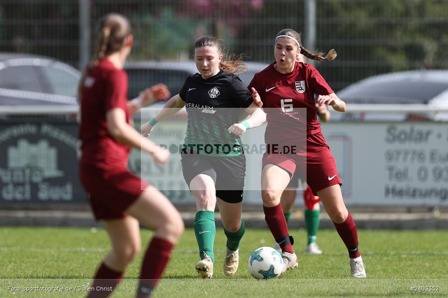 Sportgelände, Karlstadt, 14.04.2024, sport, action, BFV, Fussball, April 2024, 11. Spieltag, Bezirksliga Frauen 01, TSV, FVK, TSV Mainaschaff, FV Karlstadt - Bild-ID: 2403352 Sportgelände, Karlstadt, 14.04.2024, sport, action, BFV, Fussball, April 2024, 11. Spieltag, Bezirksliga Frauen 01, TSV, FVK, TSV Mainaschaff, FV Karlstadt - Bild-ID: 2403352