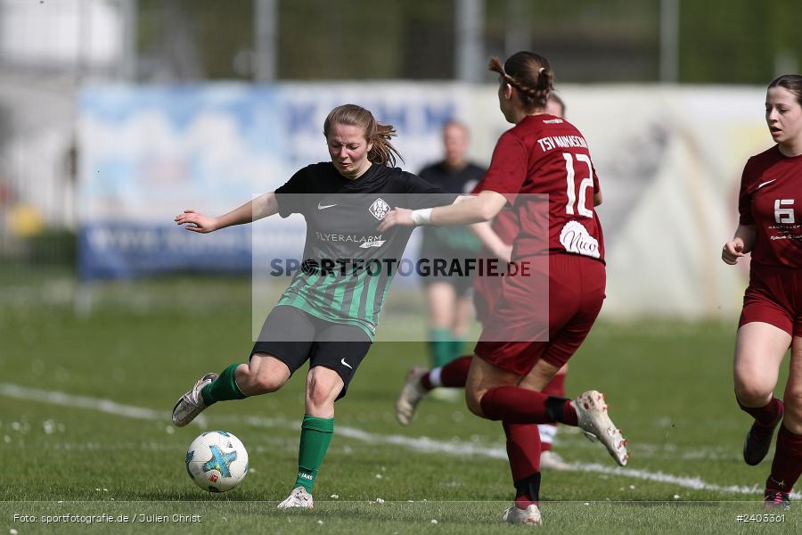 Sportgelände, Karlstadt, 14.04.2024, sport, action, BFV, Fussball, April 2024, 11. Spieltag, Bezirksliga Frauen 01, TSV, FVK, TSV Mainaschaff, FV Karlstadt - Bild-ID: 2403361 Sportgelände, Karlstadt, 14.04.2024, sport, action, BFV, Fussball, April 2024, 11. Spieltag, Bezirksliga Frauen 01, TSV, FVK, TSV Mainaschaff, FV Karlstadt - Bild-ID: 2403361