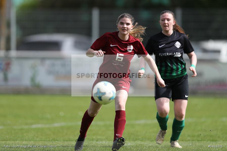 Sportgelände, Karlstadt, 14.04.2024, sport, action, BFV, Fussball, April 2024, 11. Spieltag, Bezirksliga Frauen 01, TSV, FVK, TSV Mainaschaff, FV Karlstadt - Bild-ID: 2403375 Sportgelände, Karlstadt, 14.04.2024, sport, action, BFV, Fussball, April 2024, 11. Spieltag, Bezirksliga Frauen 01, TSV, FVK, TSV Mainaschaff, FV Karlstadt - Bild-ID: 2403375