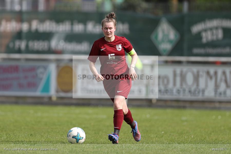 Sportgelände, Karlstadt, 14.04.2024, sport, action, BFV, Fussball, April 2024, 11. Spieltag, Bezirksliga Frauen 01, TSV, FVK, TSV Mainaschaff, FV Karlstadt - Bild-ID: 2403377 Sportgelände, Karlstadt, 14.04.2024, sport, action, BFV, Fussball, April 2024, 11. Spieltag, Bezirksliga Frauen 01, TSV, FVK, TSV Mainaschaff, FV Karlstadt - Bild-ID: 2403377