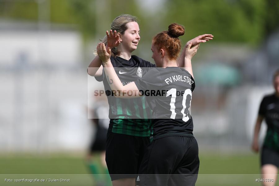 Sportgelände, Karlstadt, 14.04.2024, sport, action, BFV, Fussball, April 2024, 11. Spieltag, Bezirksliga Frauen 01, TSV, FVK, TSV Mainaschaff, FV Karlstadt - Bild-ID: 2403392