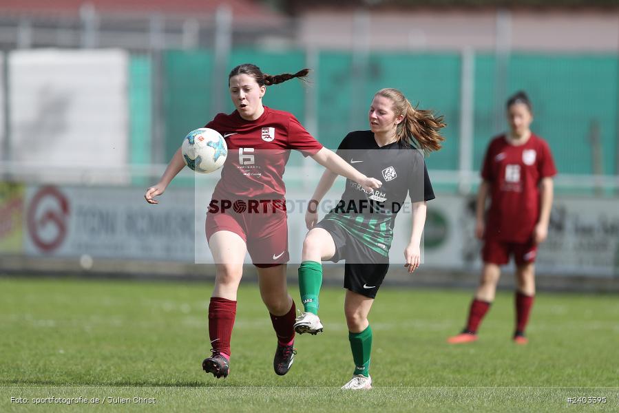 Sportgelände, Karlstadt, 14.04.2024, sport, action, BFV, Fussball, April 2024, 11. Spieltag, Bezirksliga Frauen 01, TSV, FVK, TSV Mainaschaff, FV Karlstadt - Bild-ID: 2403395