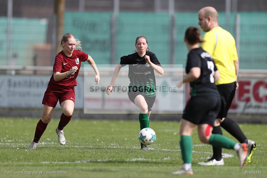 Sportgelände, Karlstadt, 14.04.2024, sport, action, BFV, Fussball, April 2024, 11. Spieltag, Bezirksliga Frauen 01, TSV, FVK, TSV Mainaschaff, FV Karlstadt - Bild-ID: 2403396