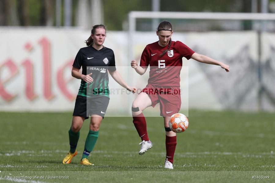 Sportgelände, Karlstadt, 14.04.2024, sport, action, BFV, Fussball, April 2024, 11. Spieltag, Bezirksliga Frauen 01, TSV, FVK, TSV Mainaschaff, FV Karlstadt - Bild-ID: 2403399