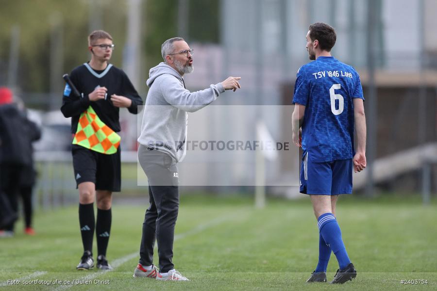 Sportgelände, Lohr, 17.04.2024, sport, action, BFV, Fussball, April 2024, 28. Spieltag, Bezirksliga Unterfranken West, SpVgg Hösbach-Bahnhof, TSV Lohr - Bild-ID: 2403754