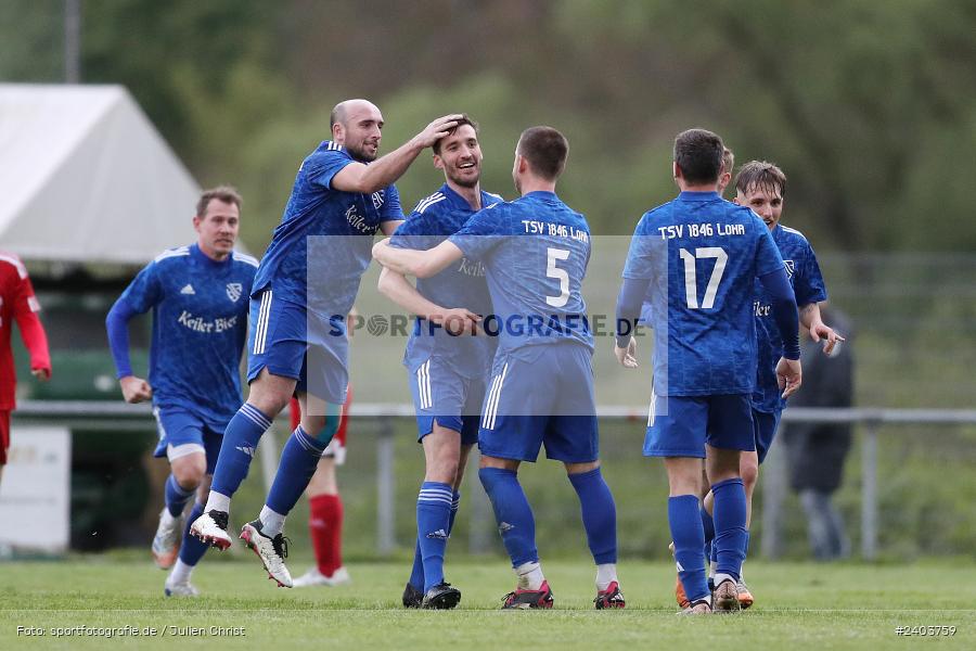 Sportgelände, Lohr, 17.04.2024, sport, action, BFV, Fussball, April 2024, 28. Spieltag, Bezirksliga Unterfranken West, SpVgg Hösbach-Bahnhof, TSV Lohr - Bild-ID: 2403759