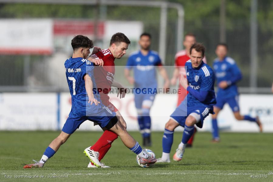 Sportgelände, Lohr, 17.04.2024, sport, action, BFV, Fussball, April 2024, 28. Spieltag, Bezirksliga Unterfranken West, SpVgg Hösbach-Bahnhof, TSV Lohr - Bild-ID: 2403770