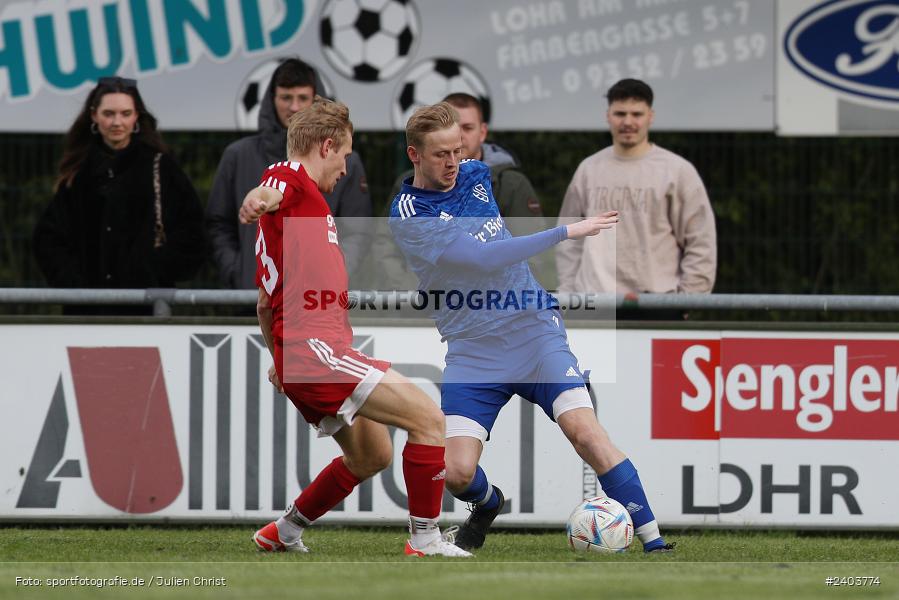 Sportgelände, Lohr, 17.04.2024, sport, action, BFV, Fussball, April 2024, 28. Spieltag, Bezirksliga Unterfranken West, SpVgg Hösbach-Bahnhof, TSV Lohr - Bild-ID: 2403774